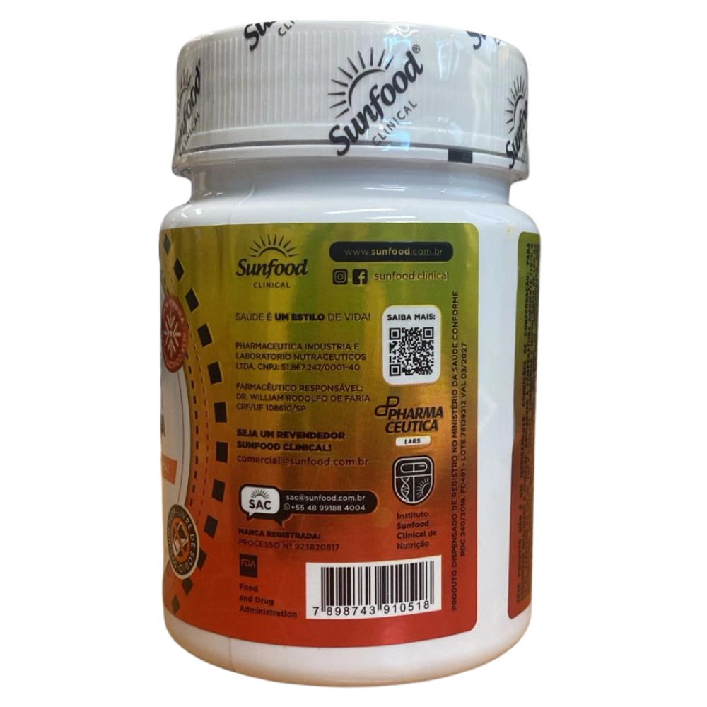 Cúrcuma + Pimenta Preta 520mg, 60 Cápsulas, Sunfood