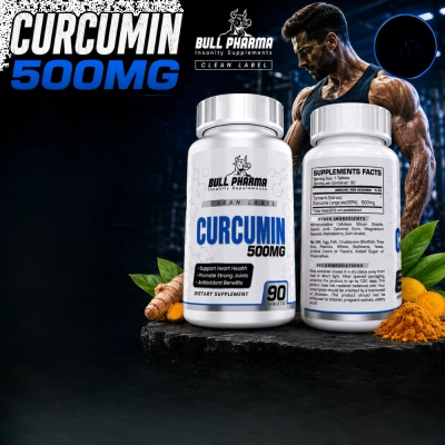 Curcumin, Curcuma 500mg, 90 Tabletes, Bull Pharma