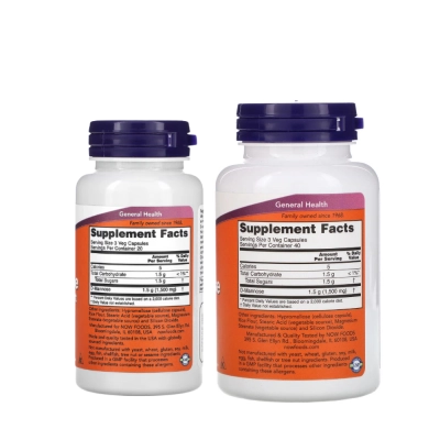 D-Mannose 500mg, Saúde da Bexiga, Conforto Urinário e Qualidade de Vida, Cápsulas, Now