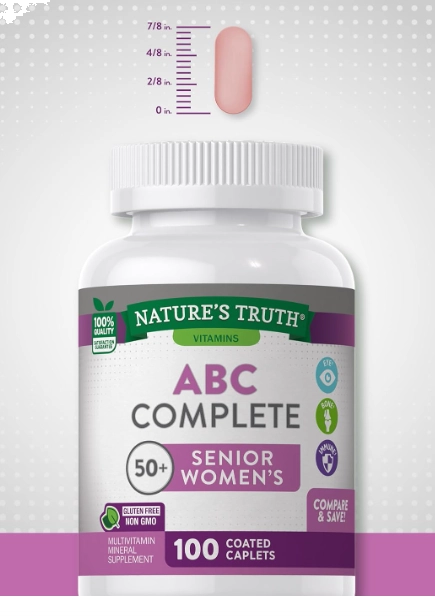 Multivitamínico Feminino 50+, 100 Cápsulas, Nature's Truth