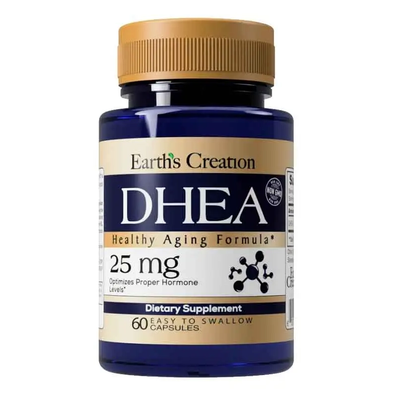 Dhea 25mg, 60 Cápsulas, Earth's Creation