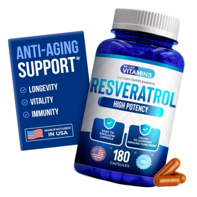 Resveratrol 1000mg, 180 Cápsulas, We Like Vitamins
