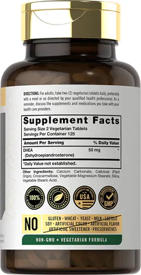 DHEA 50mg, 250 Comprimidos, Carlyle