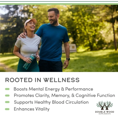 Extrato de Ginseng Vermelho Coreano, 1000Mg, 120 Cápsulas, Double Wood