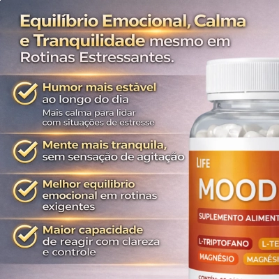 Mood Pro Equilíbrio e Calma, 1000mg, 60 Cápsulas, Microdose Life
