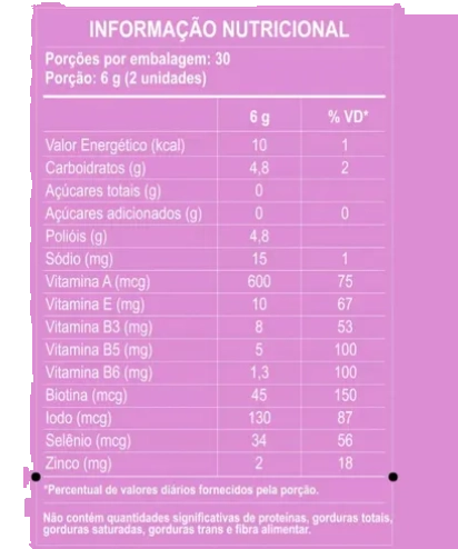 Gummy Hair Zero, 60 Gomas Sabor Tutti Trutti 