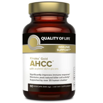 AHCC 500mg Kinoko Gold, Auxilia na Saúde Imunológica e Função Hepática, 60 Cápsulas, Quality of Life