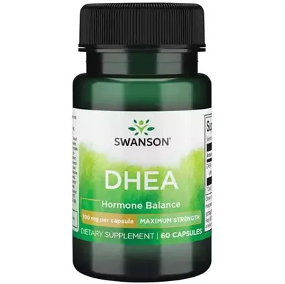 Dhea, 100mg, Máxima força, 60 cápsulas, Swanson