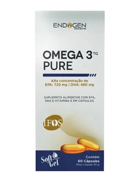 Ômega-3 TG Pure, 60 Cápsulas, Endogen
