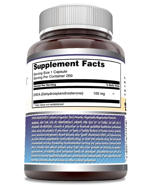 DHEA Micronizado 100mg, 200 Cápsulas, Amazing Formulas