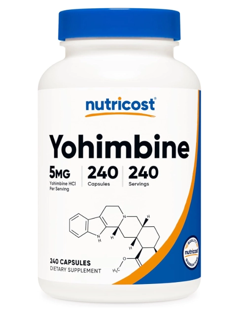 Yohimbina HCL, 5mg, 240 Cápsulas, Nutricost