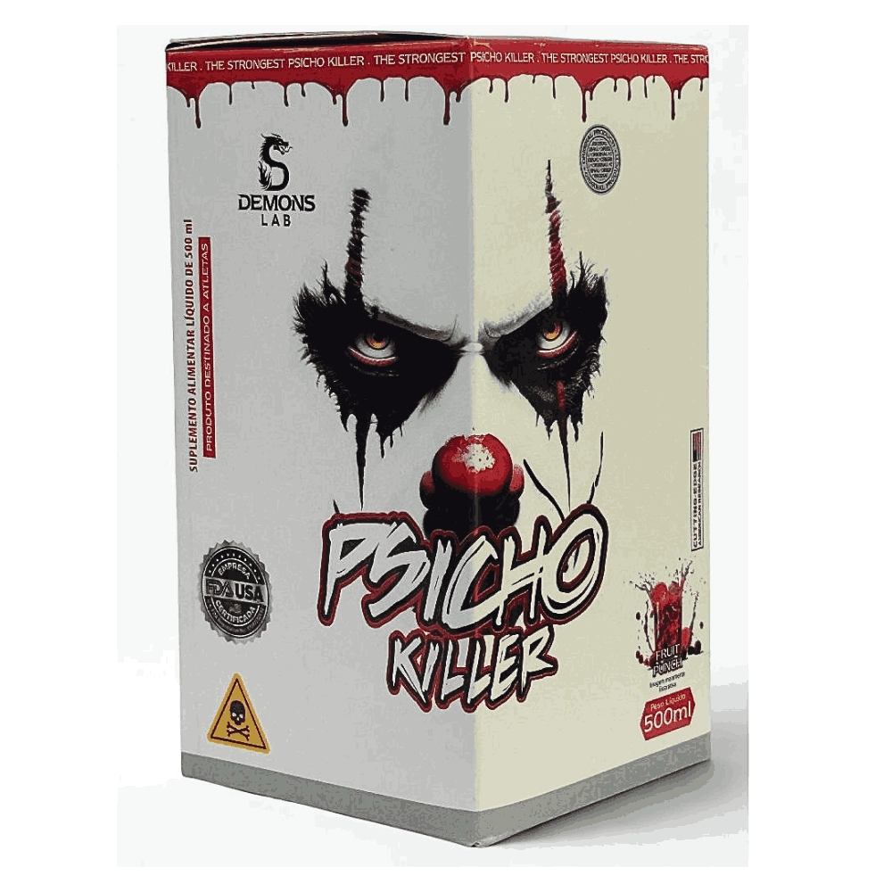 Pre Treino Liquido Psicho Killer Fruit Punch 500ml - Demons Lab