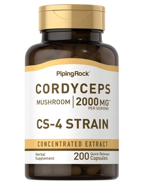 Cordyceps 2000mg, 200 Cápsulas, PipingRock