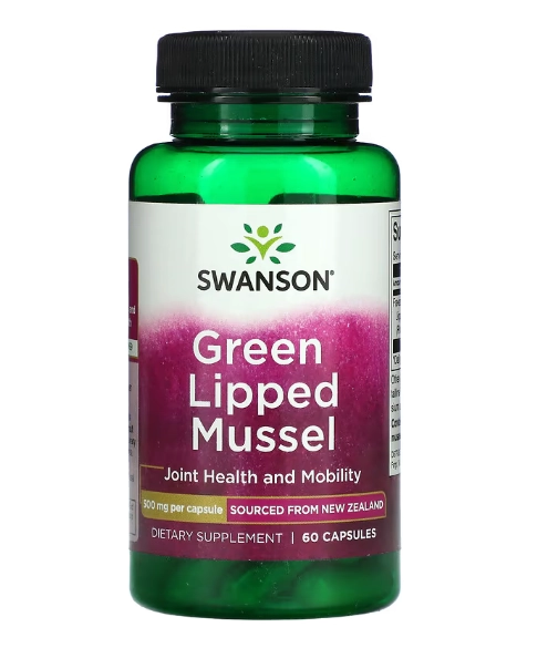 Green Lipped Mussel, 500mg, 60 Cápsulas, Swanson