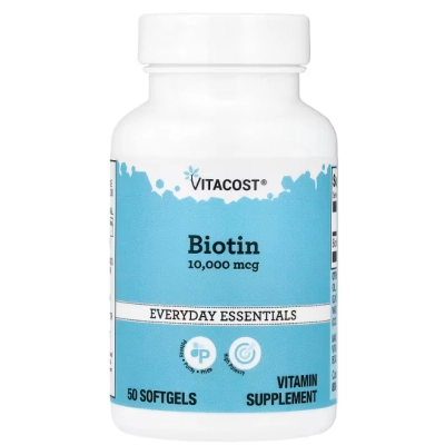 Biotina 10.000mcg, 50 Cápsulas, Vitacost