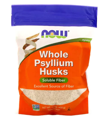 Cascas de Psyllium Inteiras, 454g, Now