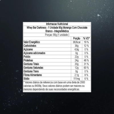 Crisp Bar, Barra Proteica, Sabor Morango Com Chocolate Branco, 90g, 3 Unidades, Darkeness