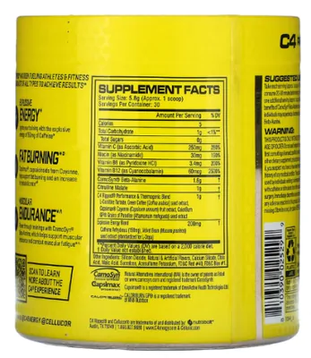 C4 Sport, Pré-treino, Sabor Limonada de Cereja, 171g, Cellucor