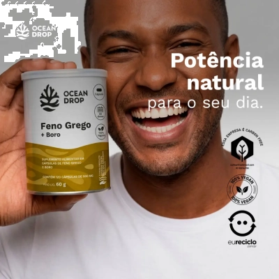 Feno Grego + Boro, Testofen, 500mg, 120 Cápsulas, Ocean Drop