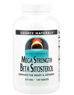 Mega Strength Beta Sitosterol 375mg, 120 Comprimidos, Source Naturals