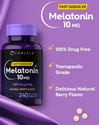 Melatonina 10mg, 240 Comprimidos, Carlyle