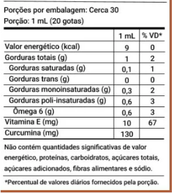Curcumine Drops, 30Ml, Sabor Laranja, Endogen