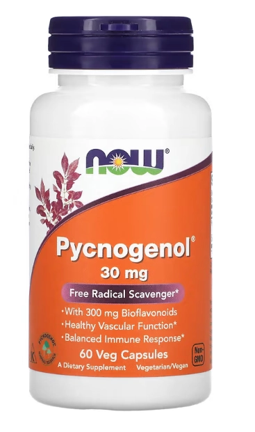 Pycnogenol, 30mg, 60 Cápsulas, Now