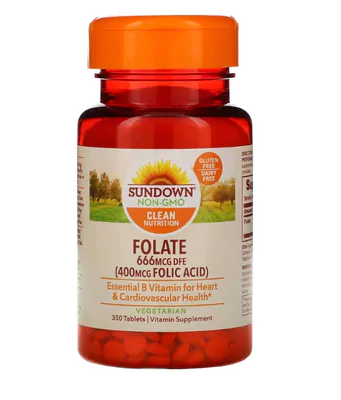 Folate, 666 mcg DFE, 350 Comprimidos, Sundown