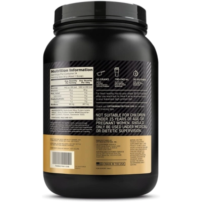 Whey Gold Standard 100% Isolate Protein Powder, Sabores, Optimum Nutrition