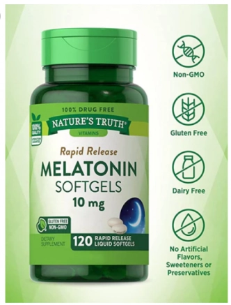Melatonina 10mg, 120 cápsulas, Nature's Truth