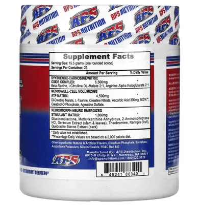 Pré Treino Mesomorph, Sabor Tropical Punch, 388g, APS Nutrition