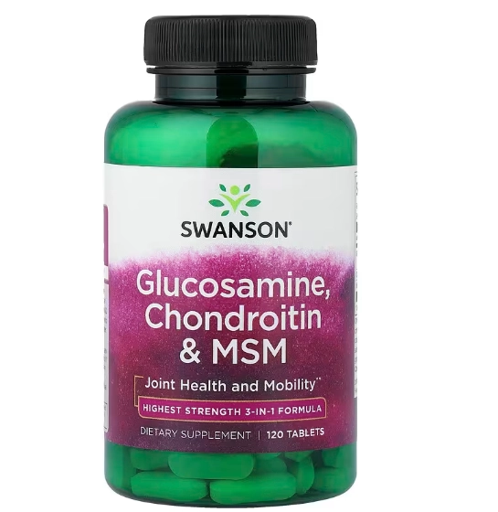 Glucosamina Condroitina com MSM, 120 Comprimidos, Swanson