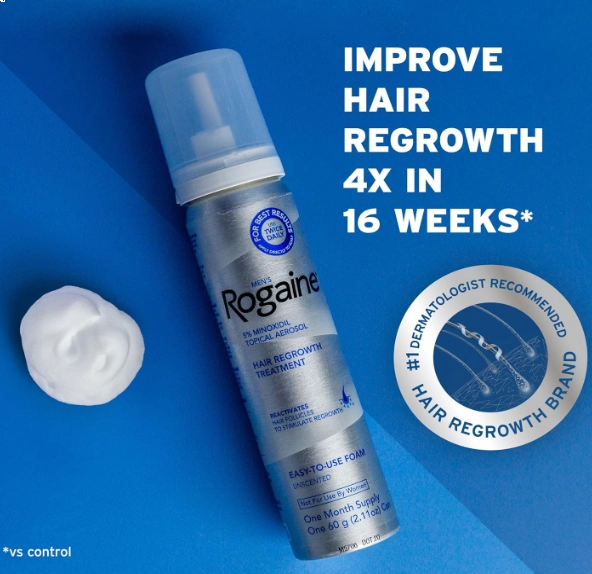 Rogaine Extra Strength, Masculino, 5% solução de minoxidil, 60ml Unidade