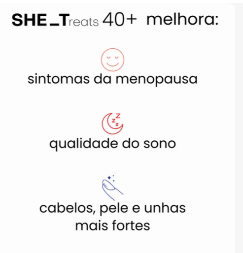 She Treats 40+, Blend de Ativos para Mulheres a Partir dos 40 Anos, 60 Cápsulas, Shetalks