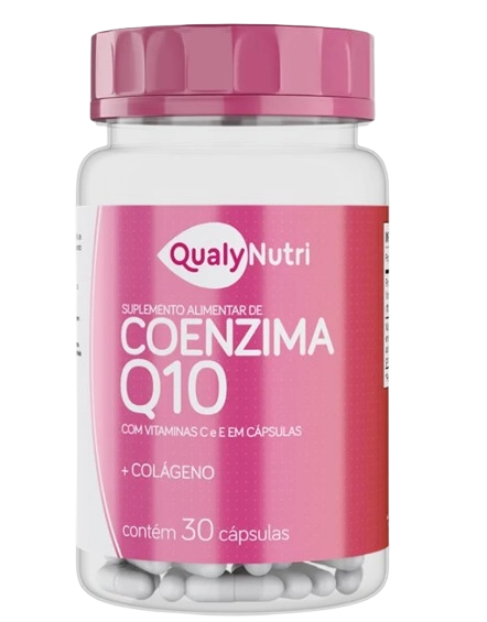 Coenzima Q10 com Colágeno, 30 Cápsulas, QualyNutri