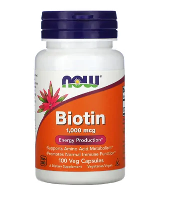 Biotina, 1000mcg, 100 cápsulas, Now