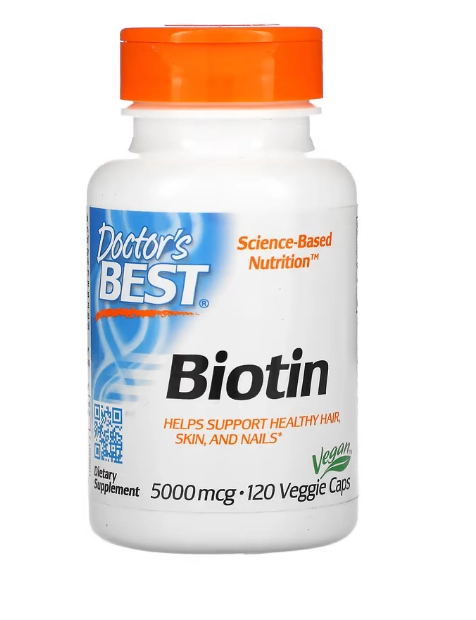 Biotina, 5000mcg, 120 Cápsulas, Doctor's Best