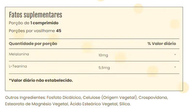 Melatonina 10mg, 45 Comprimidos Sublingual, Sundance