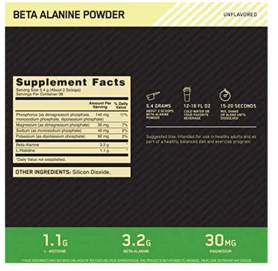Beta Alanina, Em Pó, 203g, Optimum Nutrition