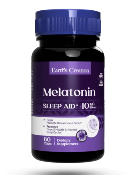 Melatonina 10mg, 60 Capsulas, Earth's Creation
