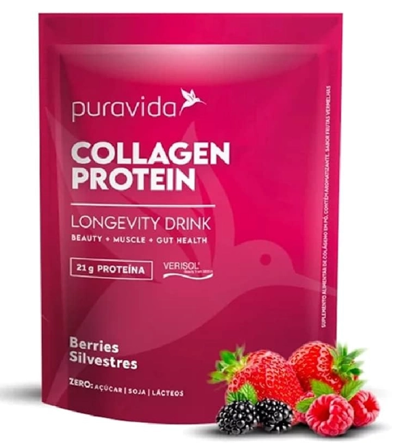 Colágeno Protein Verisol, 450g, Sabor Berries Silvestres, Puravida
