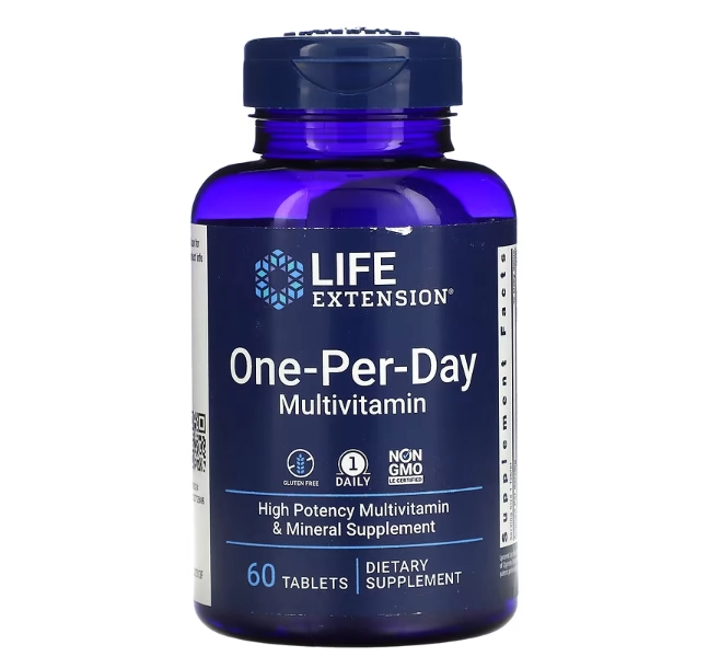 Multivitamínico One Per Day, 60 Tabletes, Life Extension