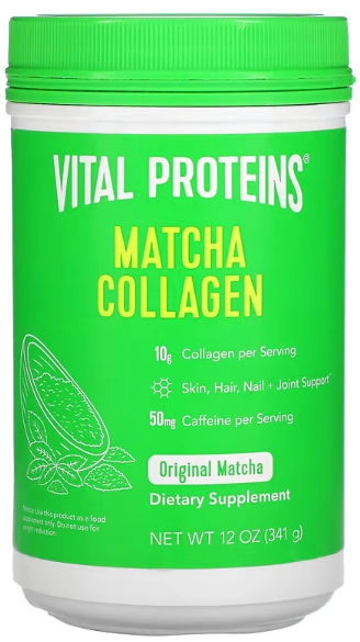  Colágeno de Matcha (chá verde japonês em pó), 341g (12 OZ), Vital Proteins