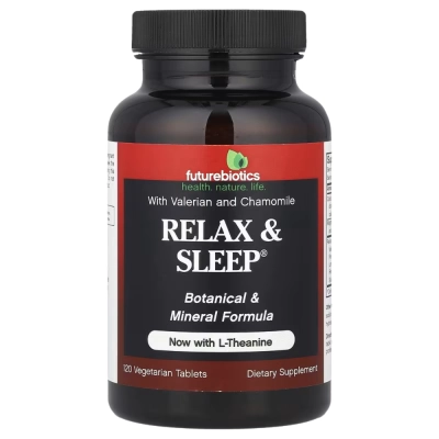Relax & Sleep Complex com Valeriana, Camomila e L-Teanina, 120 Comprimidos, Futurebiotics