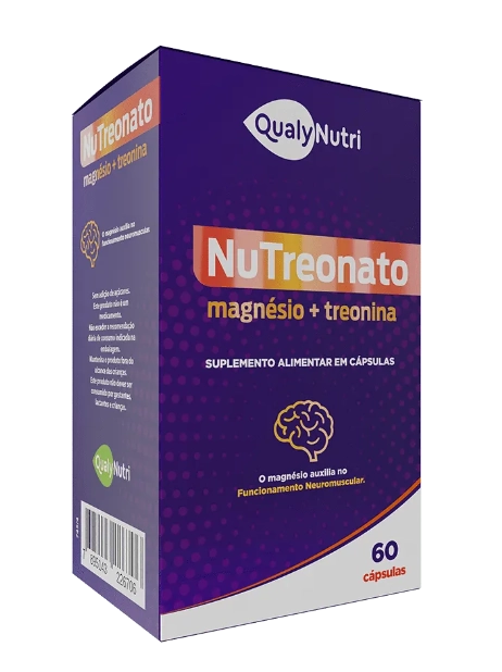 Nutreonato Magnésio + Treonina, 600mg, 60 Cápsulas, QualyNutri