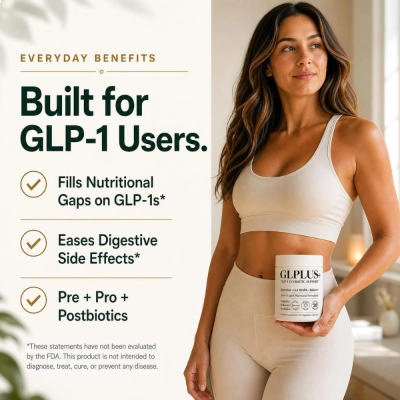 Ultra Suporte GLP-1, 20 em 1, 60 Cápsulas, GLPLUS+