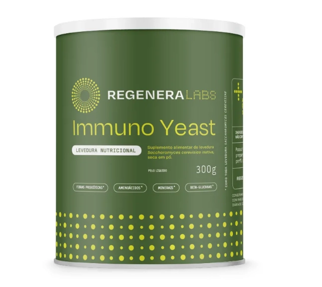 Immuno Yeast, Levedura Nutricional Seca Inativada, 300g, Regenera Labs