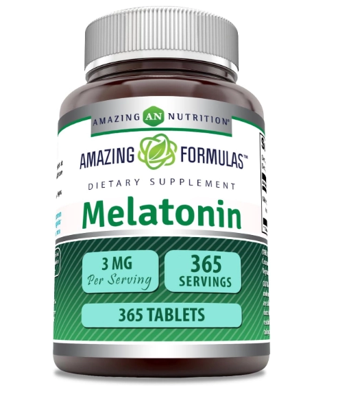 Melatonina 3mg, 365 Comprimidos, Amazing Formulas