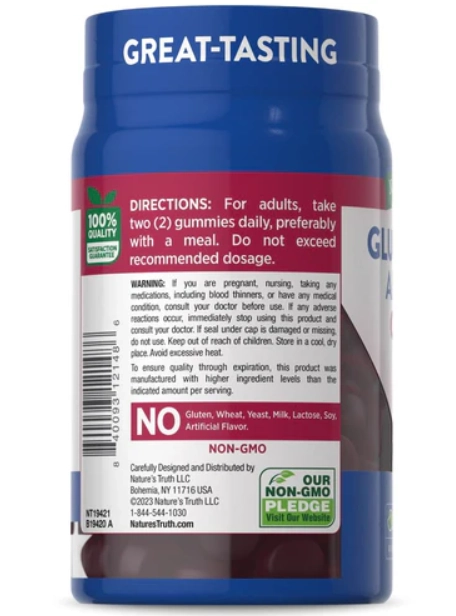 Glucosamina 160mg, 60 Gomas Sabor Laranja e Abacaxi, Nature's Truth