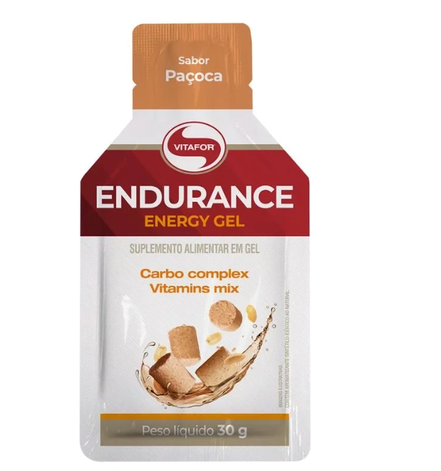 Endurance Energy gel, 12 sachês 30g Cada, Sabor Baunilha, Vitafor